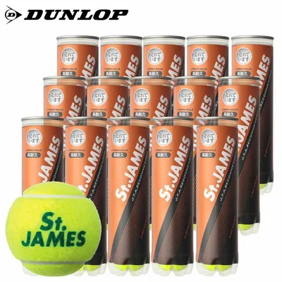 【エントリーで抽選▲最大10万ポイント】DUNLOP(ダンロップ)「St.JAMES(セントジェームス) 1箱(15缶/60球)」テニスボール 『即日出荷』
