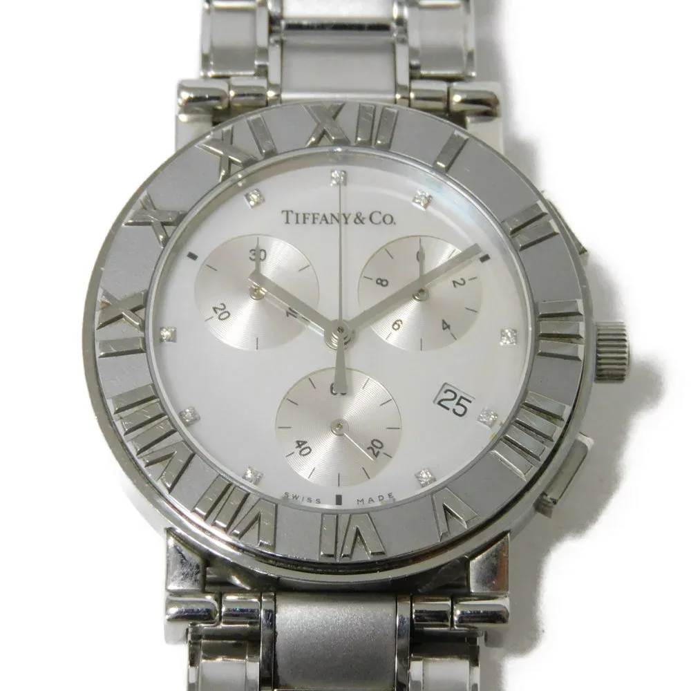 ティファニー 腕時計 アトラス Z0007.32.10A91B00A レディース メンズ クロノグラフ 9P ダイヤモンド TIFFANY&Co.【中古】