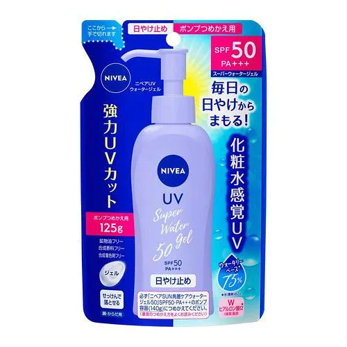【納期約2週間】【お一人様3点まで】ニベアサン プロテクトウォータージェル SPF50・PA+++ つめかえ用 125g