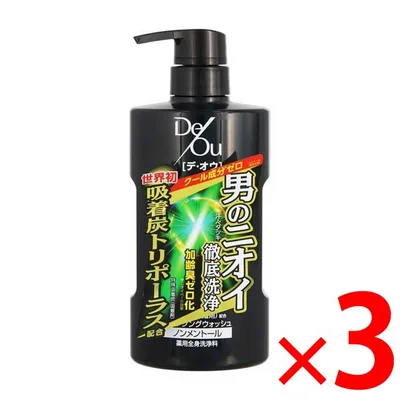【納期約2週間】(146031)x3 デ・オウ 薬用クレンジングウォッシュ ノンメントール ポンプ 520mL ×3個