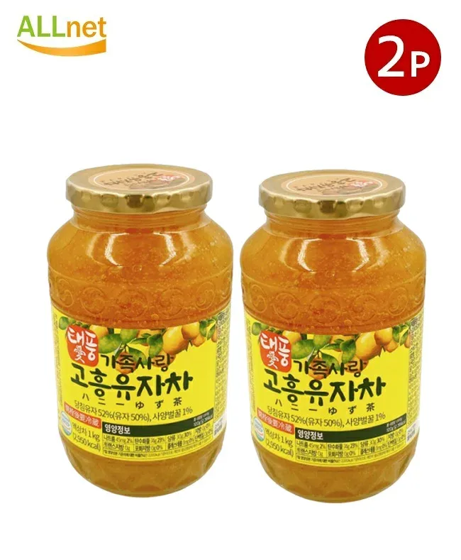 高興 ゴフン ハニー柚子茶 1kg×2本セット【一部地域 送料無料】 ゆず茶/韓国茶/韓国食材/韓国食品/蜂蜜茶/柚子茶/お土産/お中元/果実入お茶/飲物/飲み物/茶/韓国飲料/韓国食品/おいしい柚子茶/ハニーゆず茶 ゆず茶/ゆず茶/ユズ茶