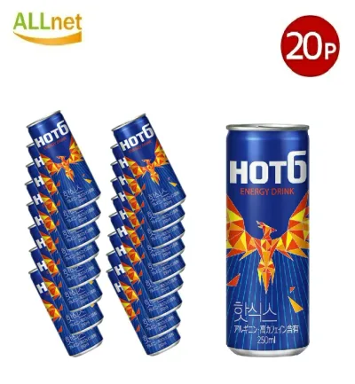 【送料無料】ロッテ HOT6 エナジードリンク 250ml×20本