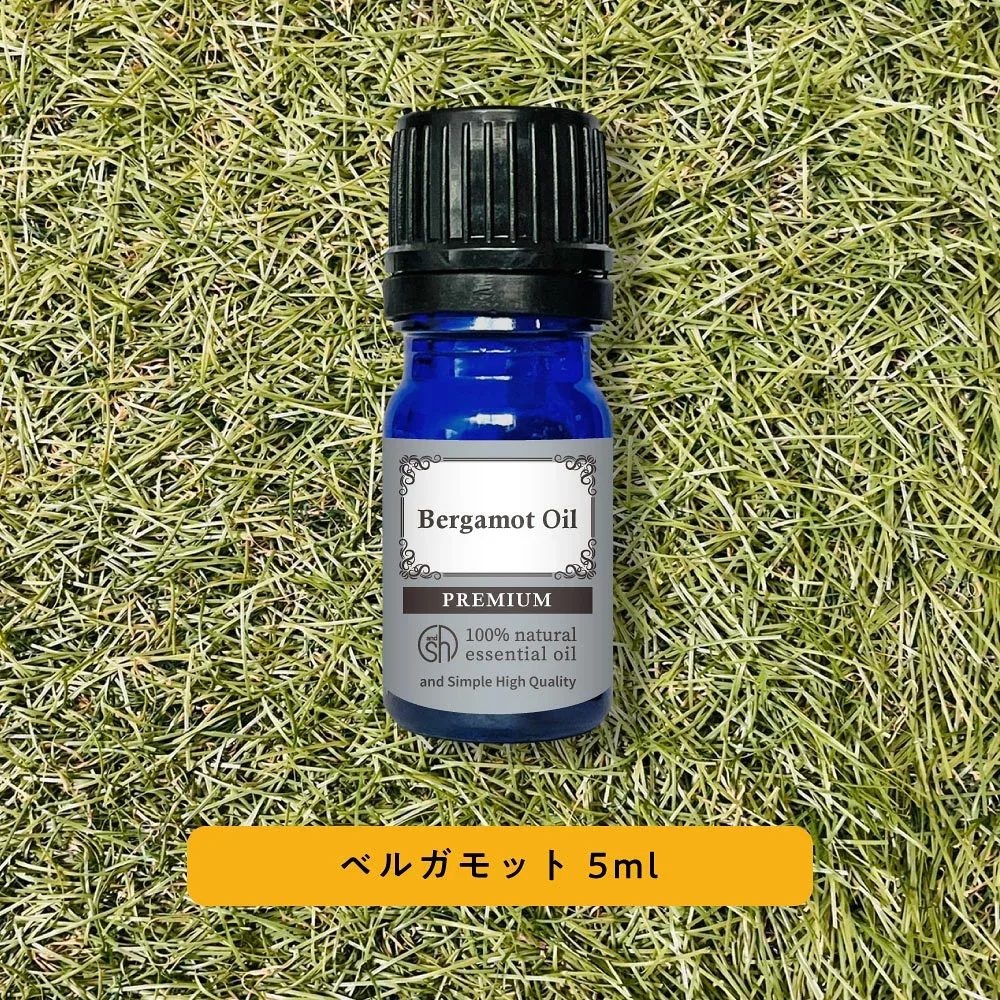 【2点購入でヒノキ油】 &SH プレミアム エッセンシャルオイル ベルガモット 5ml / アロマ 精油 植物100% 天然 ピュア ナチュラル アロマオイル オイル ギフト プレゼント ストーン と セット で おすすめ おしゃれ アロマテラピー 柑橘系 ビーガン