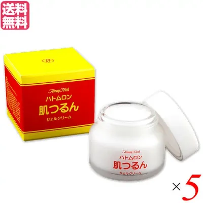 【100円クーポン配布中!マラソン】ハトムギ ジェル ヨクイニン トミーリッチ ハトムロン肌つるん ジェルクリーム 60g 5個セット 送料無料