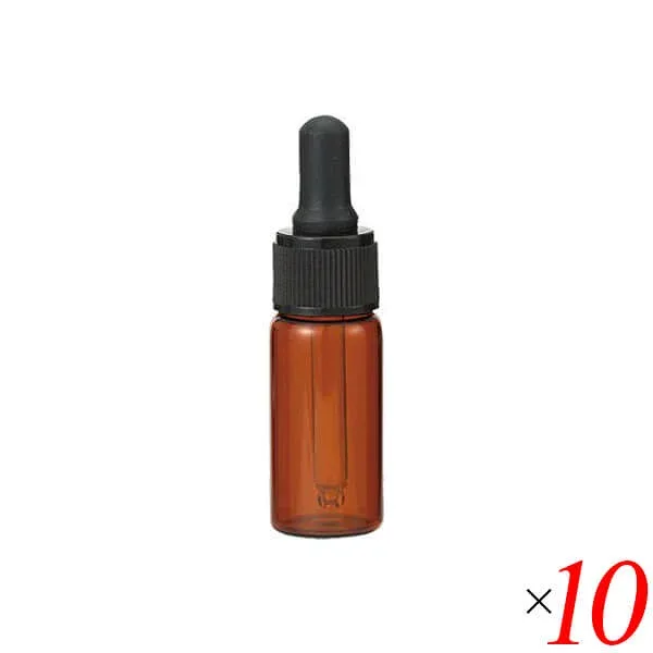 【100円クーポン配布中!マラソン】生活の木 茶色遮光スポイト瓶 10ml 10本セット
