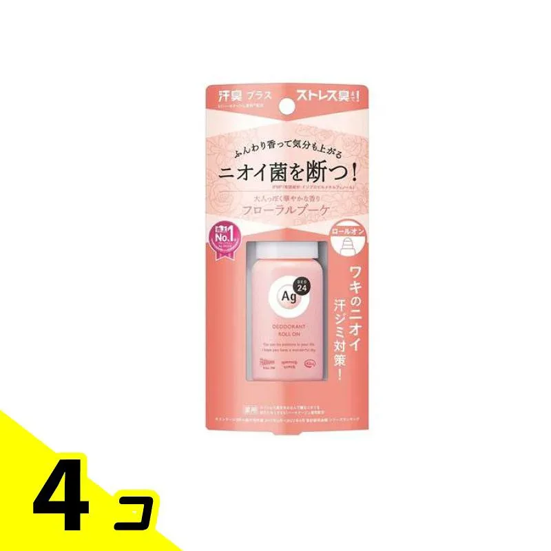 Ag DEO24(エージーデオ24) デオドラントロールオンDX フローラルブーケ 40mL 4個セット
