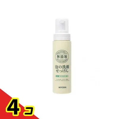ミヨシ石鹸 無添加 泡の洗顔せっけん 200mL 4個セット