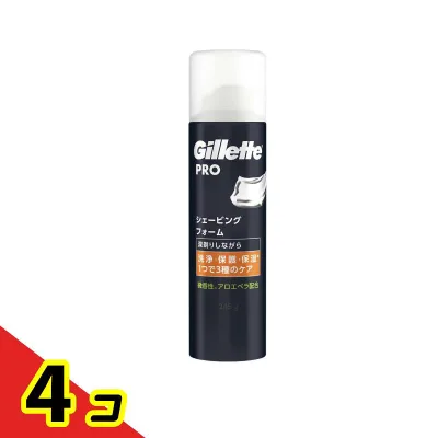 Gillette PRO Shaving Foam 245g ชุด 4 ชิ้น