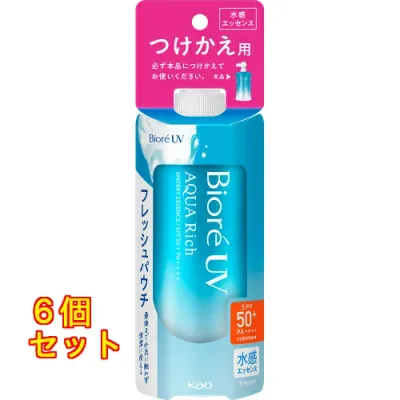 ビオレ UV アクアリッチ ウォータリーエッセンス フレッシュパウチ つけかえ用 120g×6個