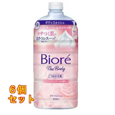 花王 ビオレ ザボディ 泡タイプ 華やかなブリリアントブーケの香り つめかえ 780mL×6個