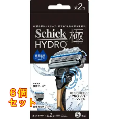 シック ハイドロ極 普通肌 ホルダー 本体+刃2個×6個
