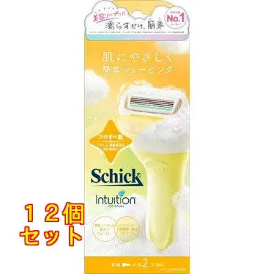 シック イントゥイション つやすべ肌 ホルダー 本体+替刃2個×12個