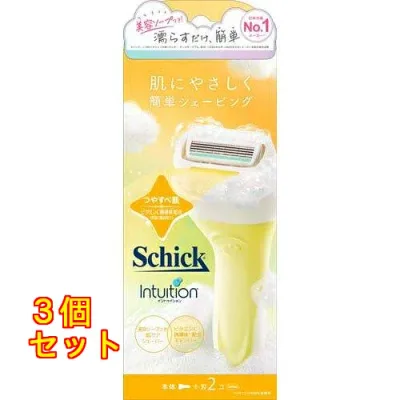 シック イントゥイション つやすべ肌 ホルダー 本体+替刃2個×3個