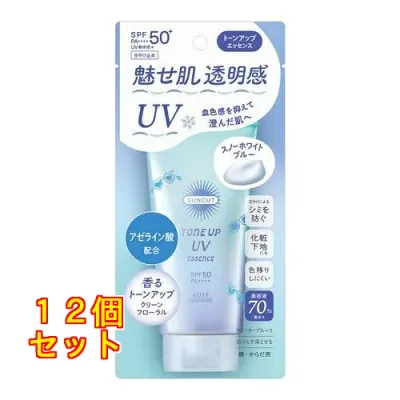 コーセーコスメポート サンカットR トーンアップUVエッセンス スノーホワイトブルー 80g×12個