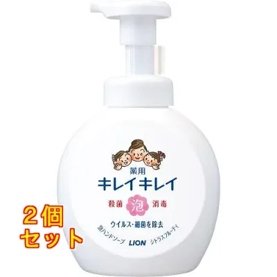 キレイキレイ 薬用 泡ハンドソープ 本体 大型 500ml シトラスフルーティの香り ハンドソープ 泡×2個
