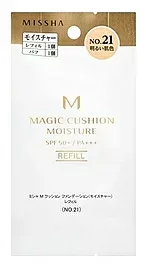 ミシャ MISSHA M クッション ファンデーション モイスチャー レフィル No.21 明るい肌色 SPF50+ PA+++ (15g)