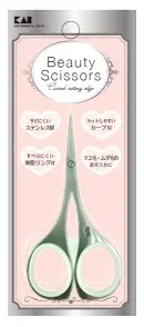 貝印 オシャレハサミ 樹脂リング付 KQ3113 (1個) 眉カット ムダ毛処理 はさみ