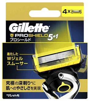 P&G ジレット プロシールド 替刃 (4個) 髭剃り カミソリ替刃 【P&G】