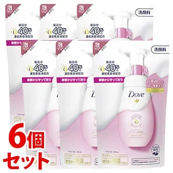 《セット販売》 ユニリーバ ダヴ クリアリニュー クリーミー泡洗顔料 つめかえ用 (125mL)×6個セット 詰め替え用 洗顔料 Dove