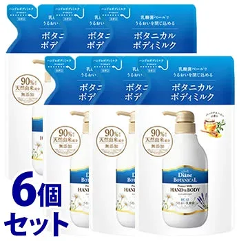 《セット販売》 モイストダイアン ダイアンボタニカル ボディミルク プロテクト バーベナ&ハニーの香り つめかえ用 (400mL)×6個セット 詰め替え用 【送料無料】 【smtb-s】