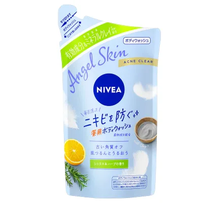 花王 ニベア エンジェルスキン ボディウォッシュ アクネクリア シトラス&ハーブの香り つめかえ用 (350mL) 詰め替え用 ボディソープ 【医薬部外品】