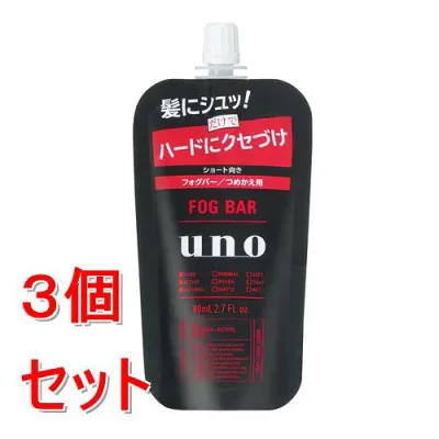 《セット販売》 ファイントゥデイ ウーノ フォグバー (がっちりアクティブ) f つめかえ用 80mL×3個セット