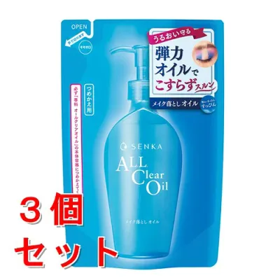 《セット販売》 ファイントゥデイ SENKA オールクリアオイル f つめかえ用 180mL×3個セット センカ