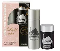 ☆髪のボリュームアップ、白髪・カラーのリタッチに!スーパーミリオンヘアー レディースセット ホワイト(スーパーミリオンヘアー10g+スーパーミリオンヘアスプレー35g)