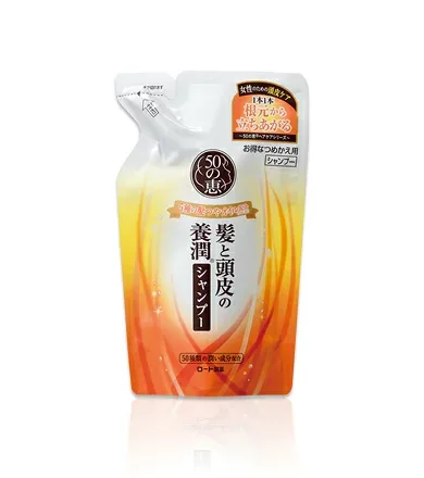 ☆根元からボリューム感のある髪へ!ロート製薬 50の恵 髪と頭皮の養潤シャンプー つめかえ用 330mL
