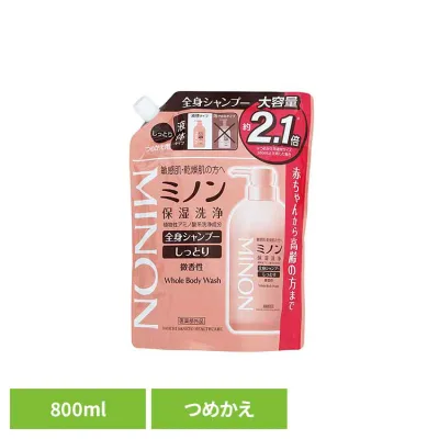 ミノン 全身シャンプーしっとりタイプ詰替え800ml ミノン 敏感肌 うるおい 乾燥 つめかえ 詰め替え 第一三共ヘルスケア 【B】
