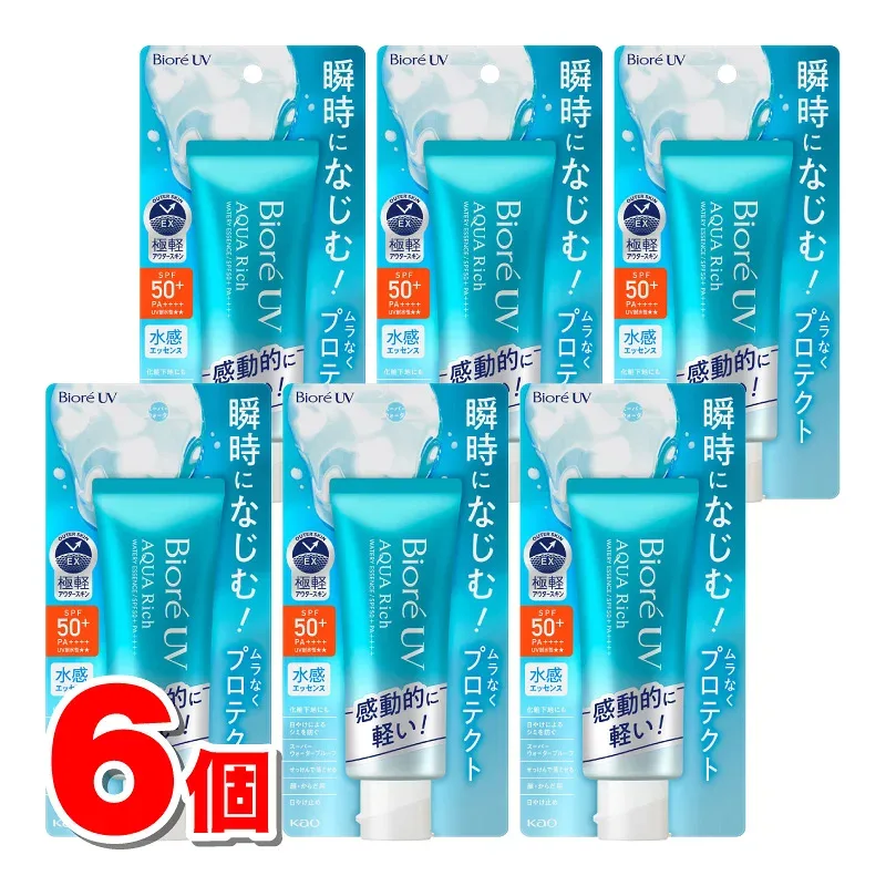 花王 ビオレUV アクアリッチ ウォータリーエッセンス 70g ×6個 ◆
