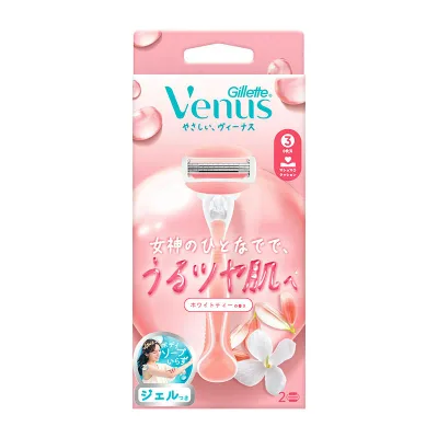 P&G ジレット ヴィーナス コンフォートグライド うるおい肌へ ホワイトティーの香り ホルダー 本体+替刃2個付