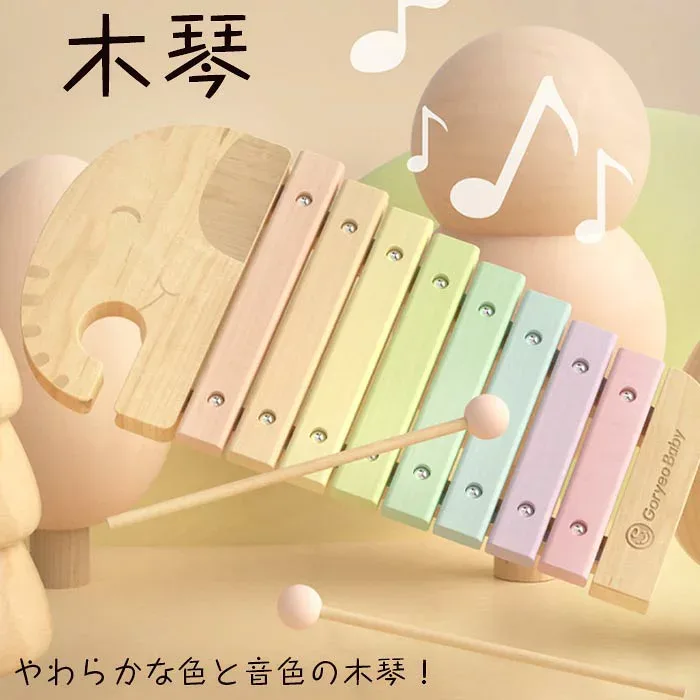木琴 木のおもちゃ 知育玩具 音楽啓蒙 木製の叩き琴 子供 8音 木琴 音楽赤ちゃん 楽器 誕生日 男の子 女の子 子供用 0歳 1歳 2歳 知育玩具 プレゼント 人気