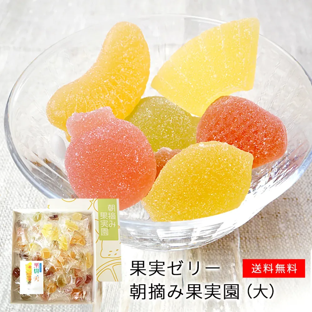 【お中元×帰省土産×送料無料】果実ゼリー詰合せ 朝摘み果実園(大)【個包装】 プレゼント 贈り物 ギフト 贈答品 誕生日 お祝い 内祝 手土産 差し入れ 食べ物 【帰省 土産】【ギフト対応×ラッピング 無料】】
