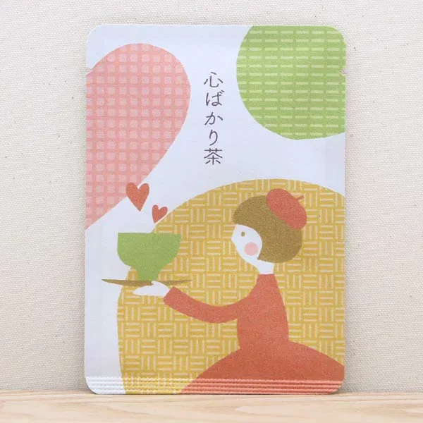 【心ばかり茶(女の子)|ごあいさつ茶】プチギフトやお土産にもぴったりな「ごあいさつ茶」シリーズ 日本茶専門店の京都・宇治田原産玉露ティーバッグ1包入/プチギフト かわいい お茶 緑茶 ティーバッグ 感謝 お礼 バレンタインデー ホワイトデー 退職 卒業