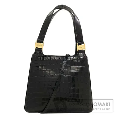 サルヴァトーレフェラガモ 型押し 2WAY ハンドバッグ レザー レディース 【中古】【Salvatore Ferragamo】