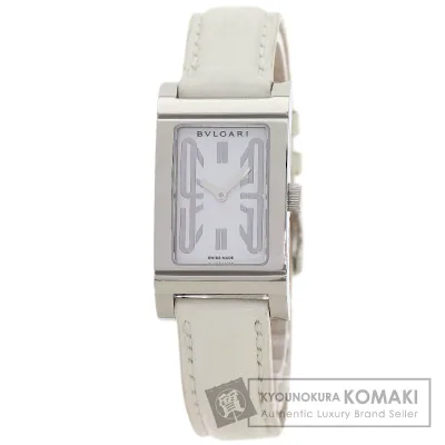 ブルガリ RT39S レッタンゴロ 腕時計 ステンレススチール/革 レディース 【中古】【BVLGARI】