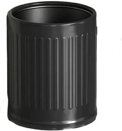 ゴミ箱 フタなし 14L ダストボックス 丸型 ごみ箱 ゴミ袋が見えない スリム おしゃれ シンプル 抗菌 部屋 キッチン リビングルーム トイレ 浴室 オフィス用 スチール ブラック