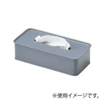ブリキ ティッシュケース グレー 10-61GY