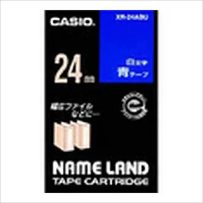 【10/25限定★抽選で2人に1人最大100%ポイントバック!要エントリー】カシオ【AC】ネームランドテープ24mm 青/白文字 A-4971850153658★【XR-24ABU】