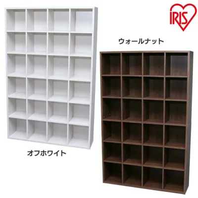 本棚 大容量 ブックシェルフ BKS-1812 本棚 大容量 ブラウン シェルフ 木製 ラック おしゃれ 北欧 ディスプレイラック 飾り棚 オフホワイト ウォールナット アイリスオーヤマ