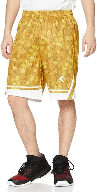 【送料無料】【3000円均一】【廃番メル】CONVERSE(コンバース) 吸汗速乾 バスケ ハーフパンツ メンズ プラクティスパンツ(ポケット付き) ゴールド CB211858-5300【21★】