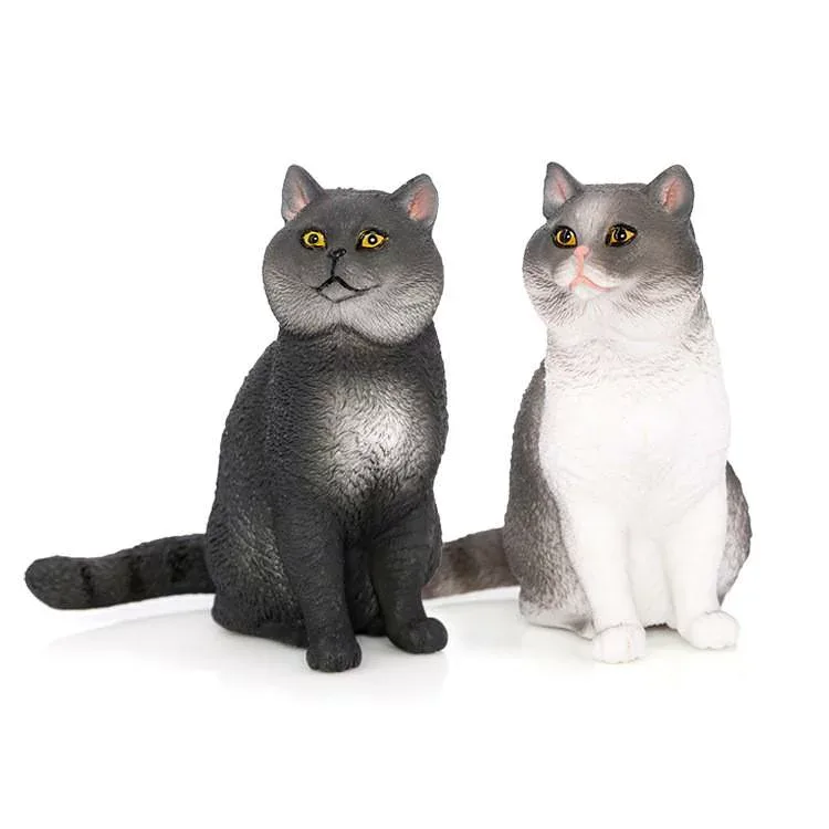 猫 ショートヘア フィギュア 人形 ホビー おもちゃ 模型 シミュレーション 動物 リアル コレクション ディスプレイ ミニチュア かわいい 子供 教育 装飾品