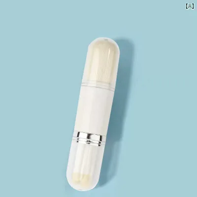 メイクブラシ 4in1 伸縮式 携帯 ポータブル ミニセット 人工毛 ファンデーション アイシャドウ パウダー用 化粧筆 旅行 持ち運び