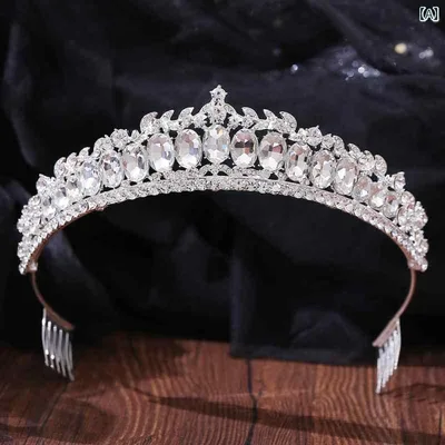 ヘアアクセサリー レディース 韓国風 ブライダル ウェディング 花嫁 ティアラ クラウン ヘッドドレス 小枝 リーフモチーフ 赤色クリスタル ジルコニア ラインストーン 結婚式 誕生日 パーティー 発表会 舞台 ヘアコーム