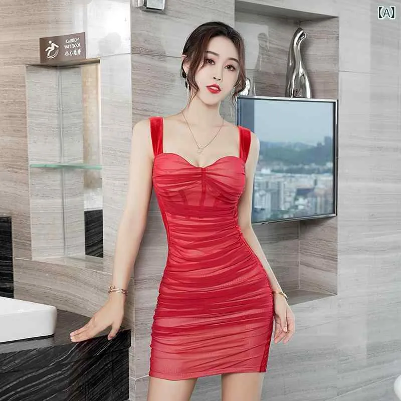 ワンピース キャミソールドレス セクシー タイト スリムフィット ミニ丈 ヒップライン Vネック ハイウエスト バックオープン エレガント フェミニン 夏 無地 ポリエステル
