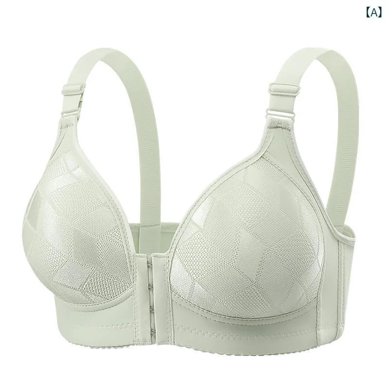 ブラジャー レディース 女性用 大きいサイズ フロントホック 補正ブラ リフトアップ 垂れ防止 脇高 脇肉カバー 美背 ノンワイヤー フルカップ 薄手 軽量 快適 通気性 ミセス 春夏