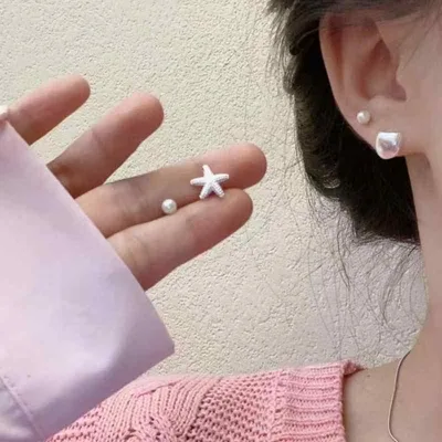 ピアス レディース 四点セット 海星 貝殻 フェイクパール シルバー ゴールド 揺れる 大ぶり 小ぶり 海辺 リゾート 接触冷感 夏 爽やか 清潔感 大人かわいい 華やか エレガント パーティー 結婚式 二次会 記念日 アクセサリー