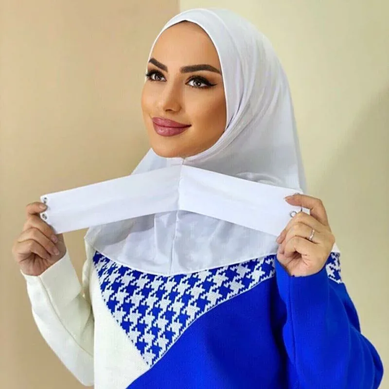 帽子 レディース イスラムワッチ ターバン ムスリムハット 無地 ボタン付き 伸縮性 柔らかい ケア帽子 シンプル 民族風 エスニック オールシーズン