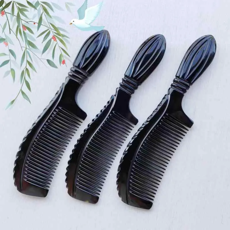 ヘアブラシ 牛角 マッサージ コーム 頭皮マッサージ ヘアケア 頭皮ケア 美髪 スタイリング ブロー ブラシ